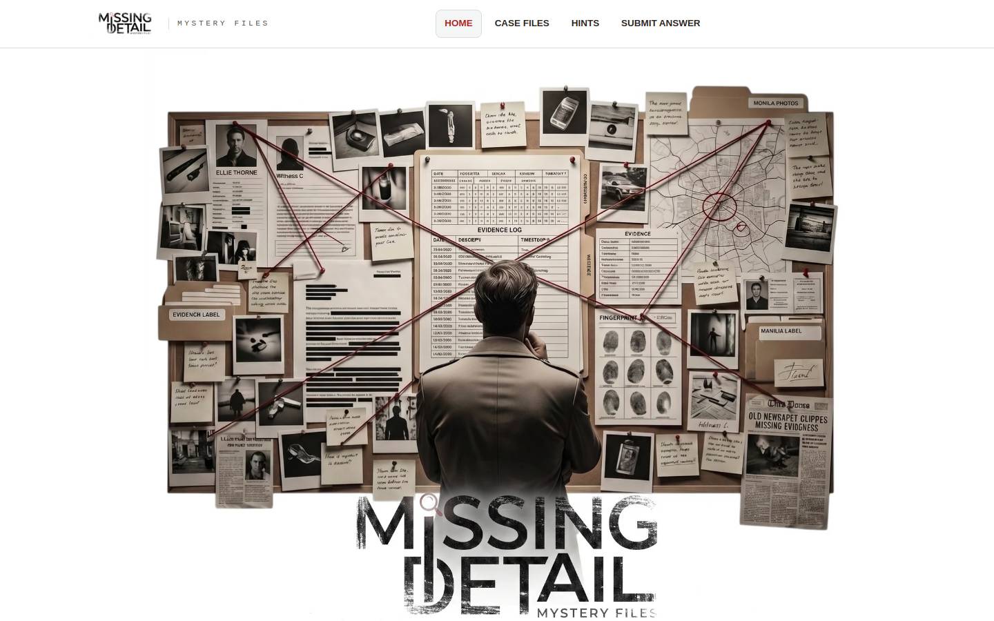 missingdetail.com homepage screenshot