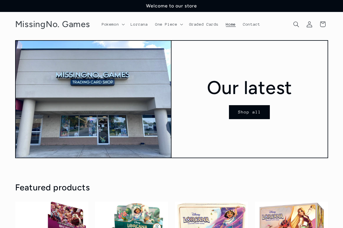 MissingNo. Games homepage screenshot