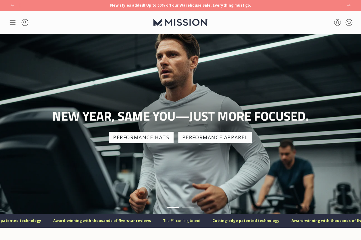 MISSIONAthlete homepage screenshot