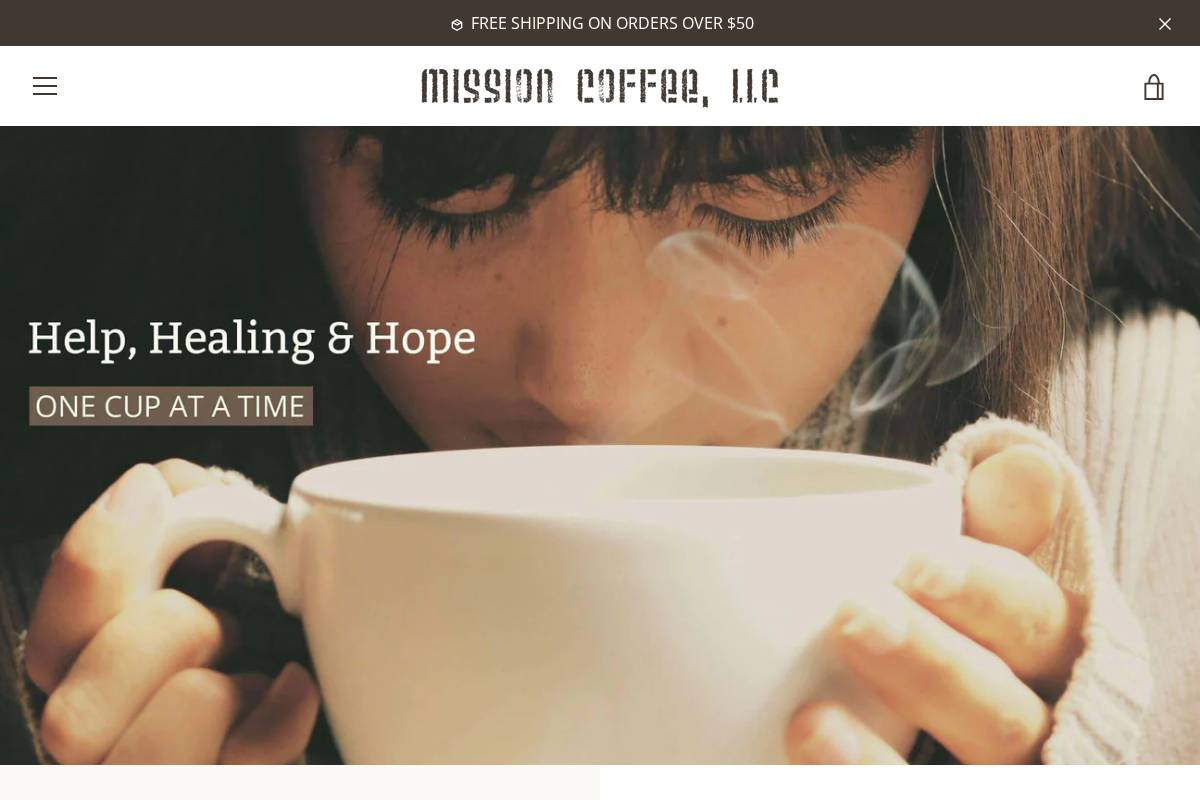 missioncoffee.org homepage screenshot