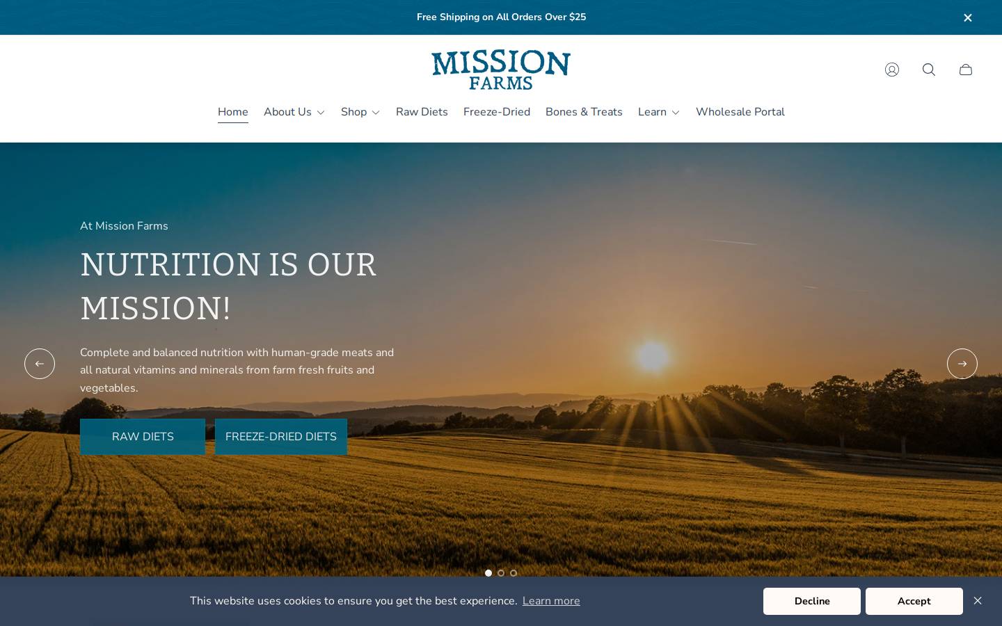 missionfarms.net homepage screenshot