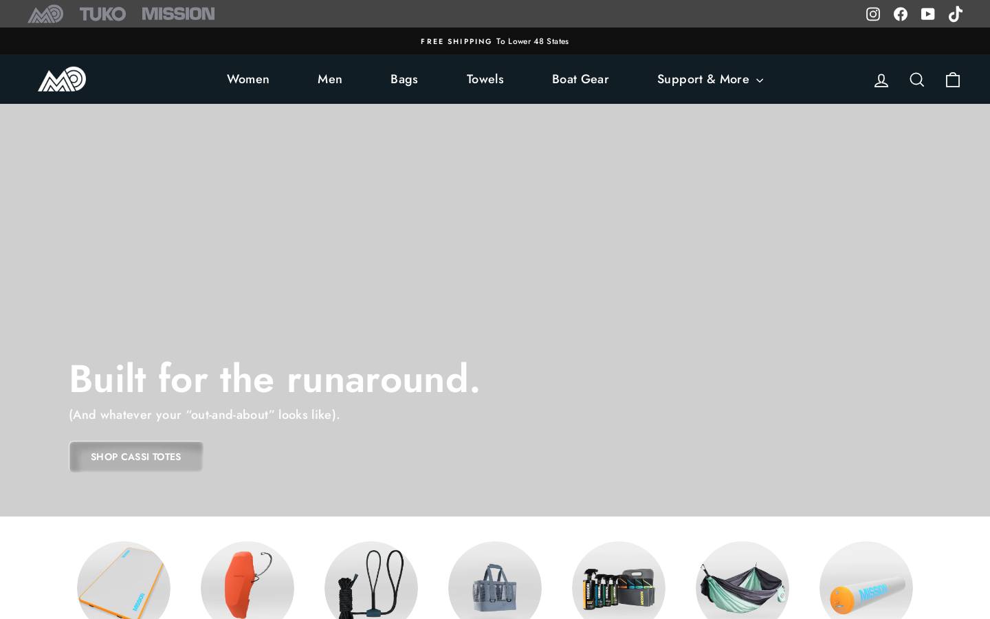 missionoutdoor.com homepage screenshot