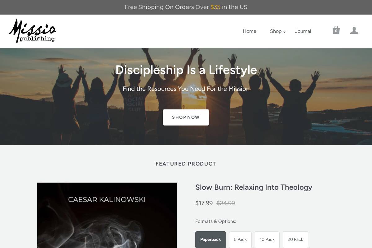 missiopublishing.com homepage screenshot