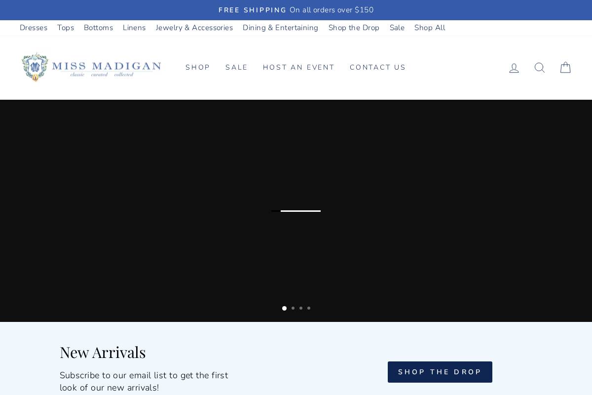 missmadigan.com homepage screenshot