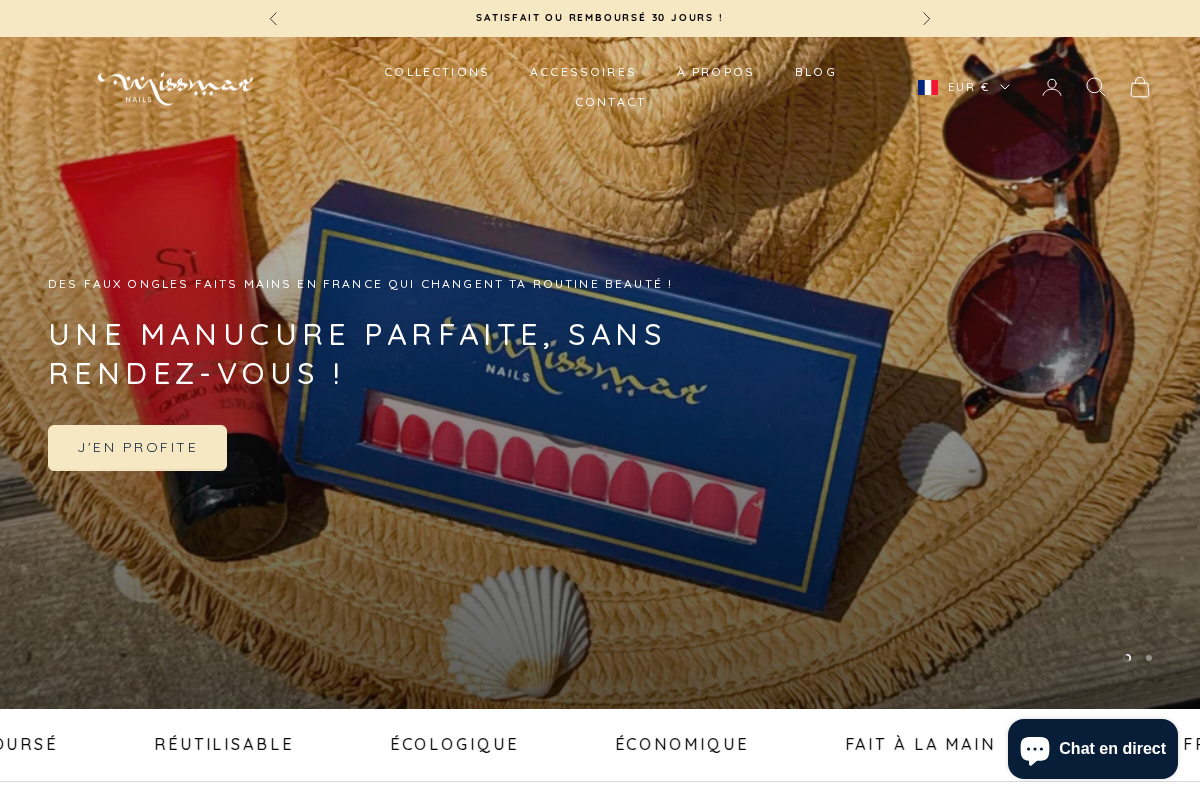 Missmar Nails homepage screenshot