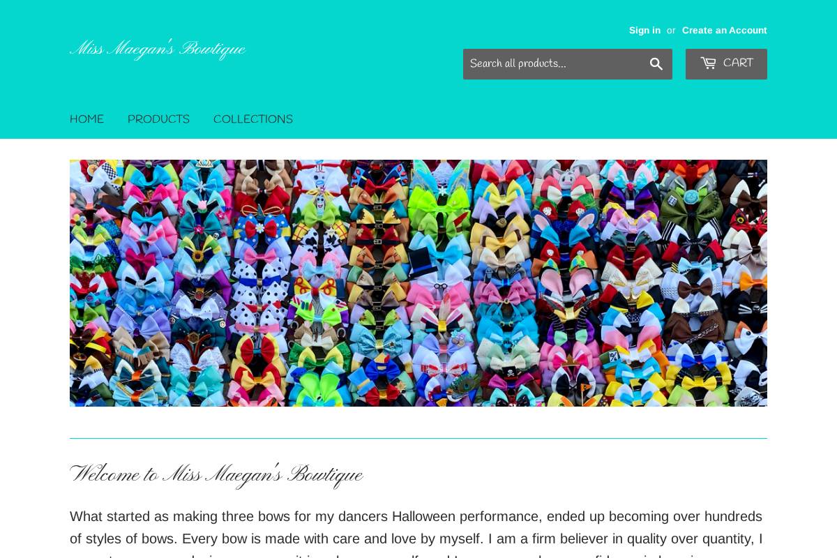 missmbowtique.com homepage screenshot