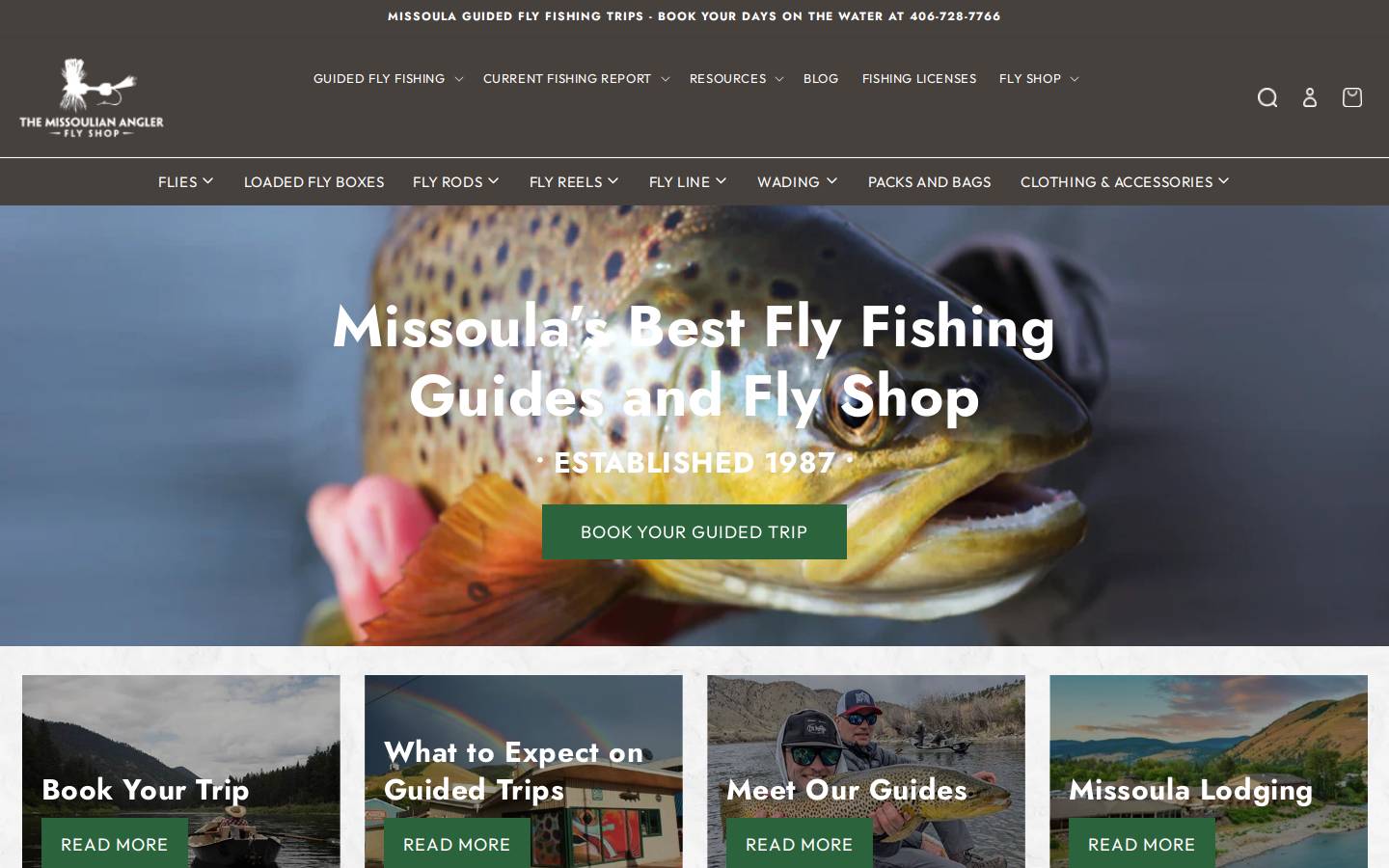 missoulianangler.com homepage screenshot