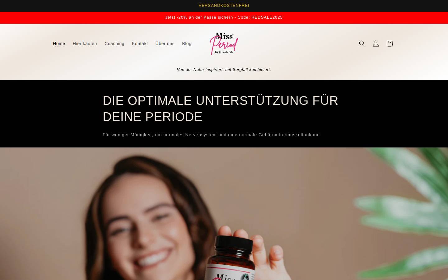 missperiod.de homepage screenshot