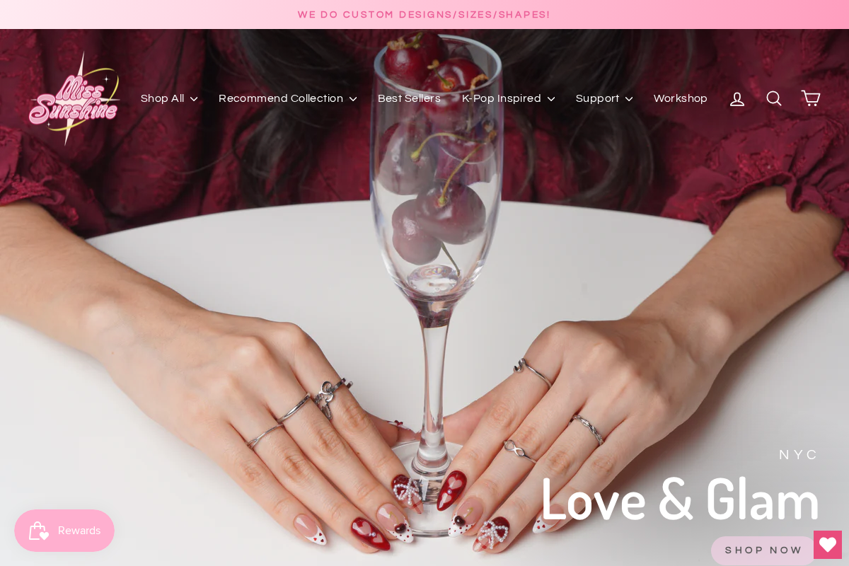 MissSunshineNails homepage screenshot