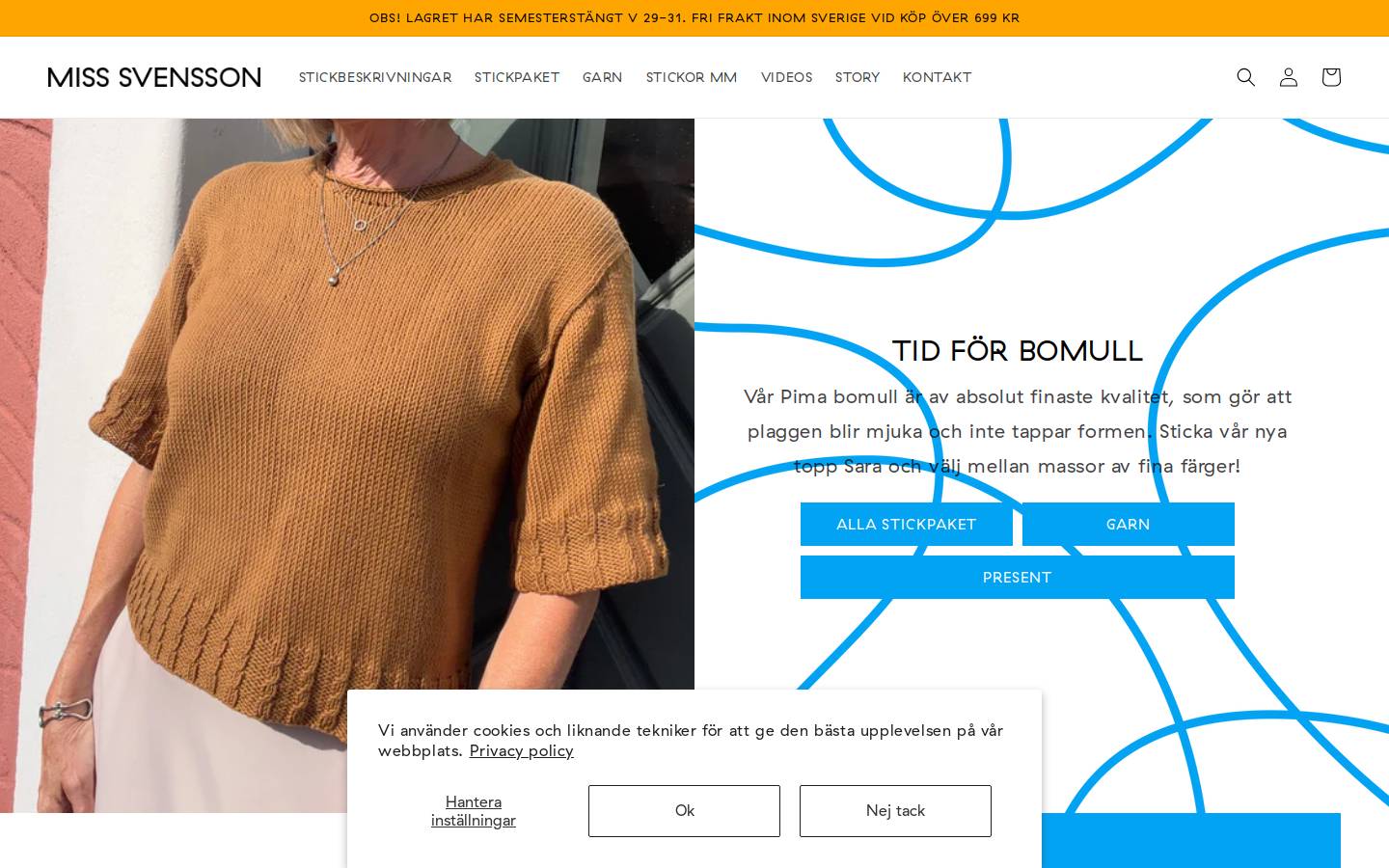 MISS SVENSSON homepage screenshot