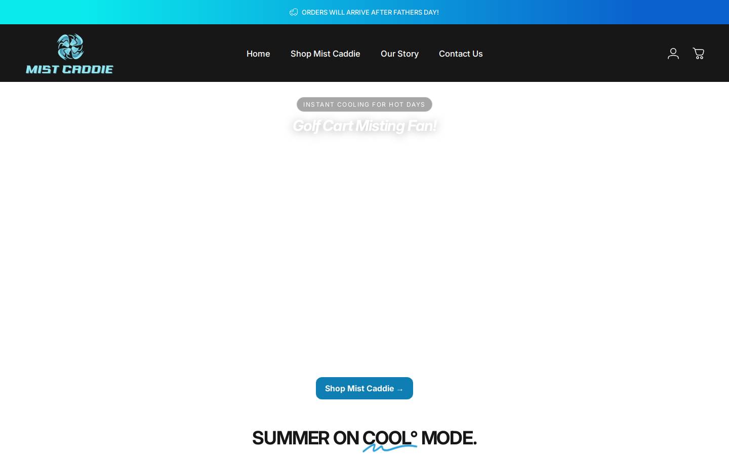 mistcaddy.com homepage screenshot
