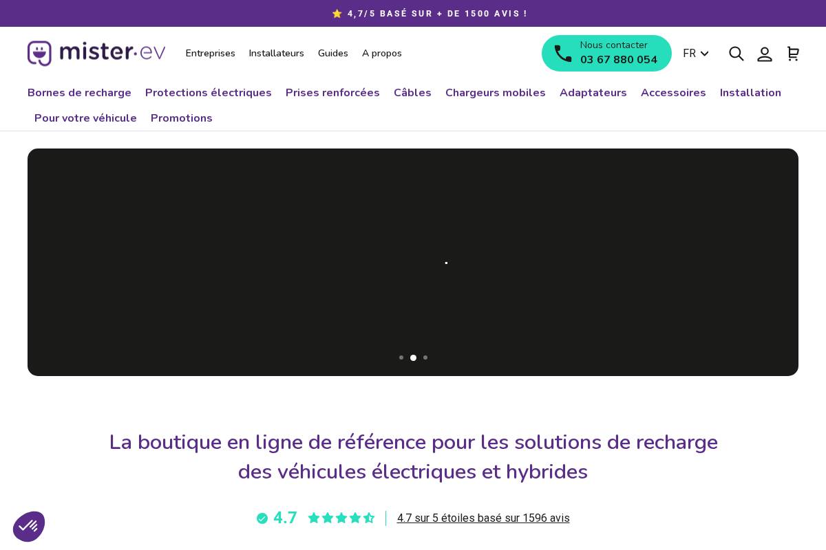 Mister EV homepage screenshot