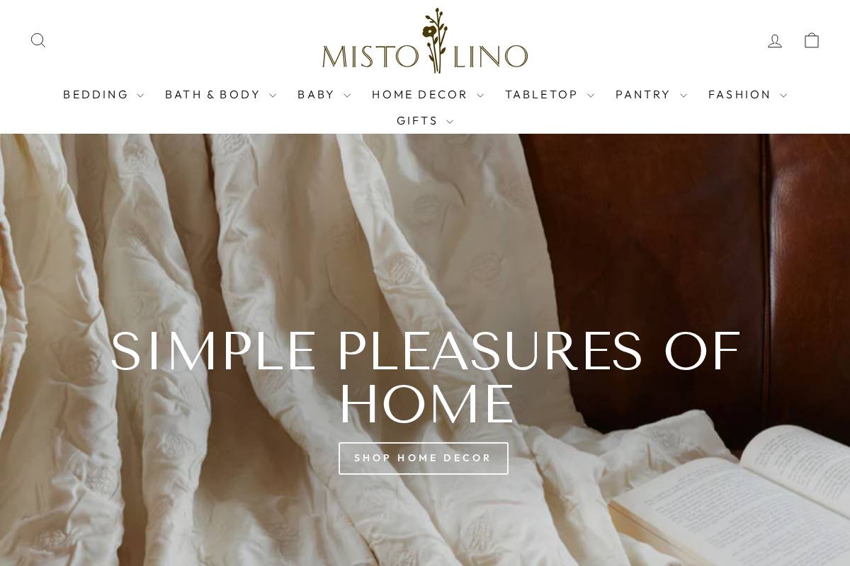 mistolino.com homepage screenshot