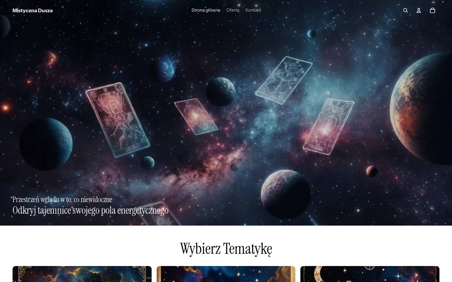 mistyczna.com homepage screenshot