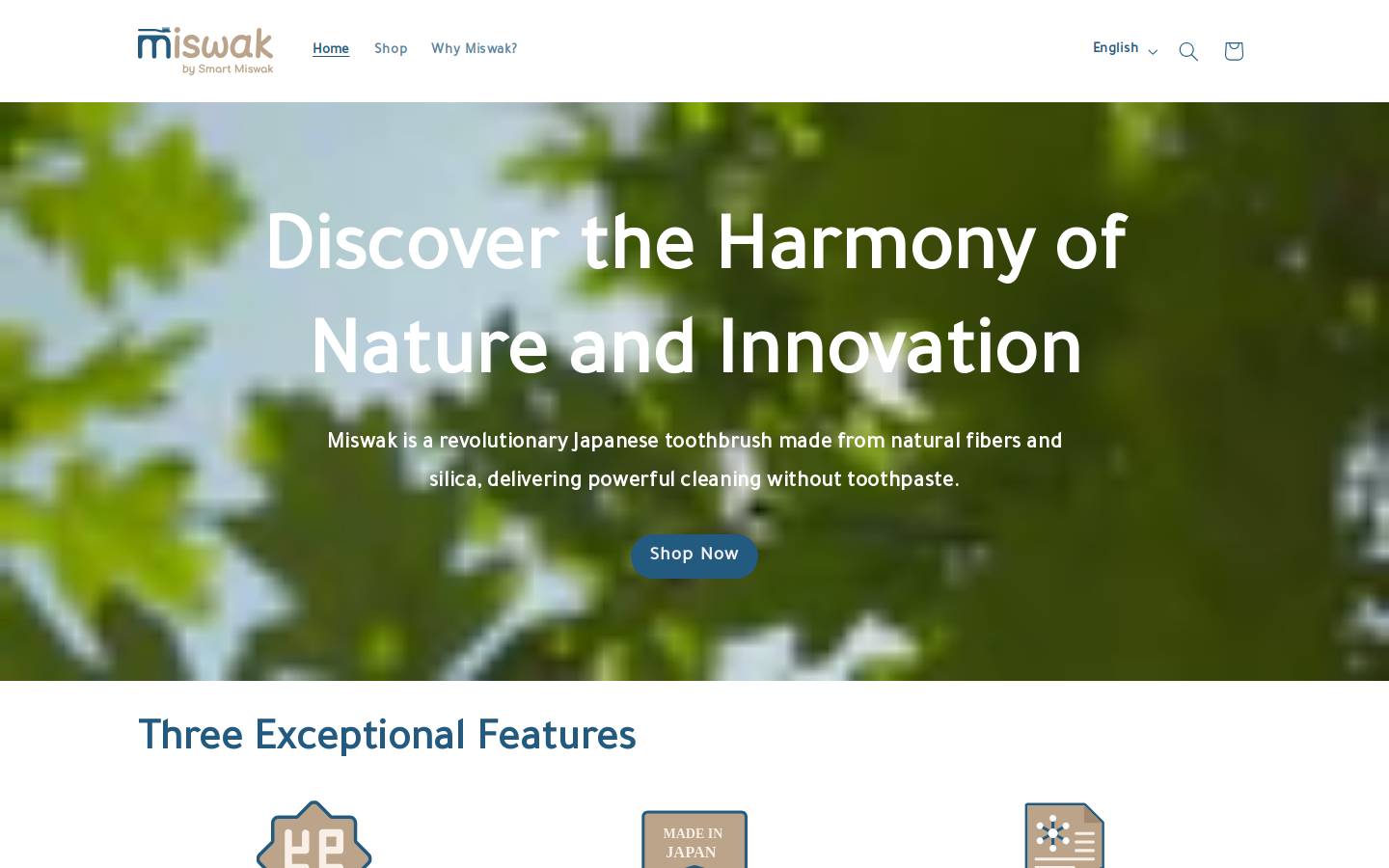 miswakstore.com homepage screenshot