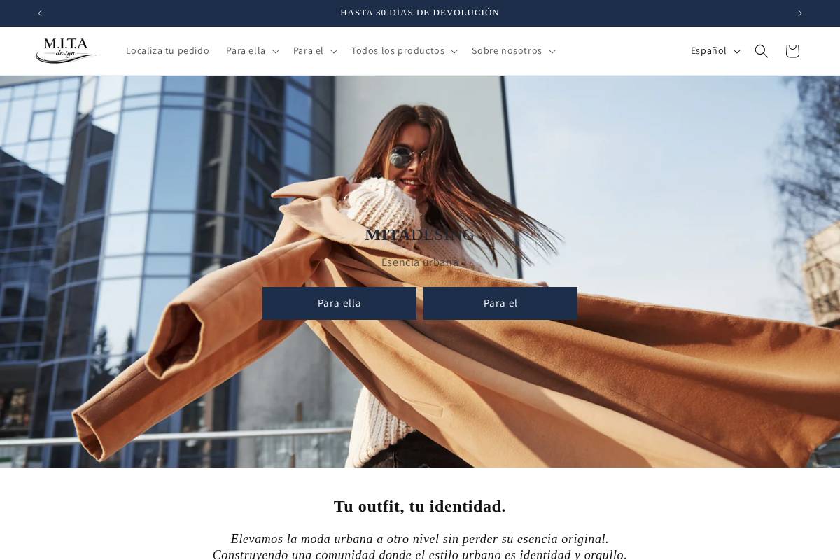 mitadesing.com homepage screenshot