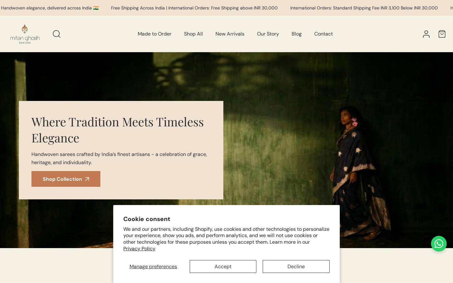 mitanghosh.com homepage screenshot