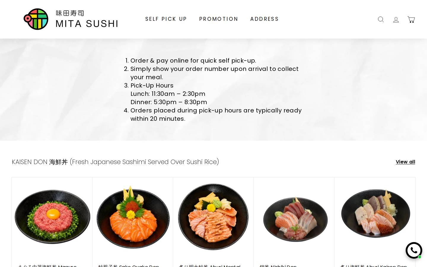 mitasushi.com.sg homepage screenshot