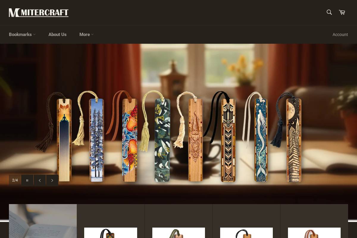 mitercraft.com homepage screenshot