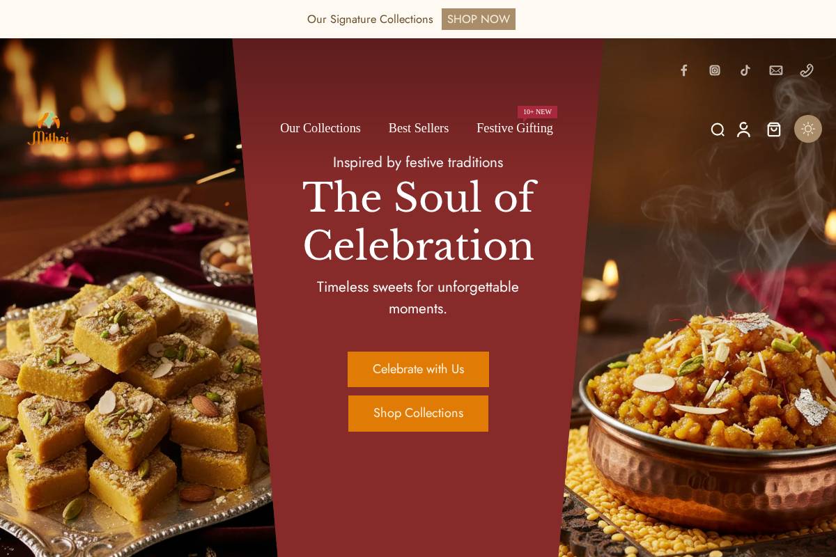 mithai.sg homepage screenshot