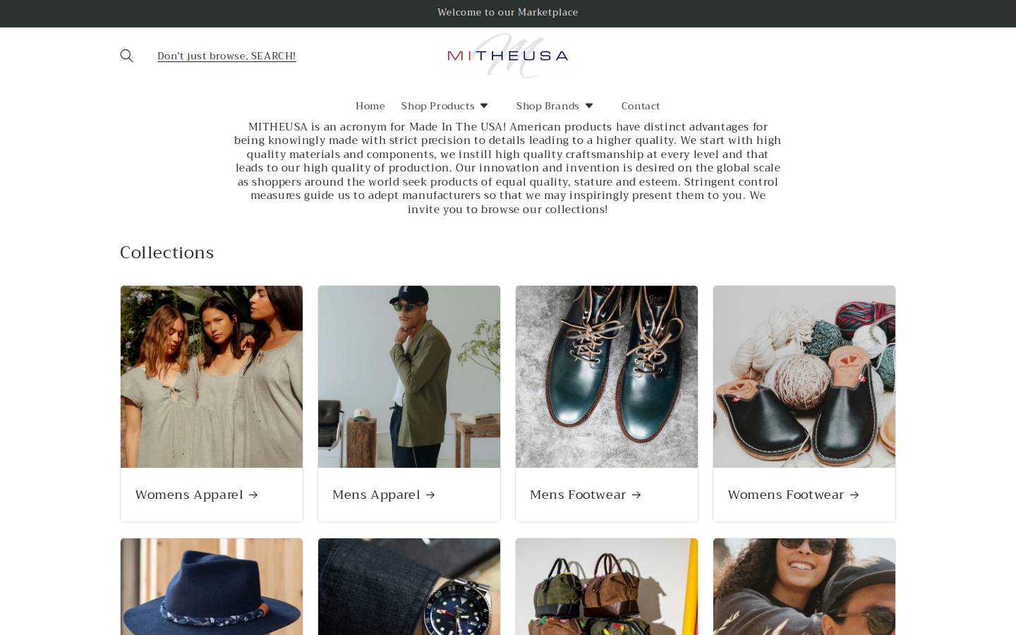 mitheusa.com homepage screenshot