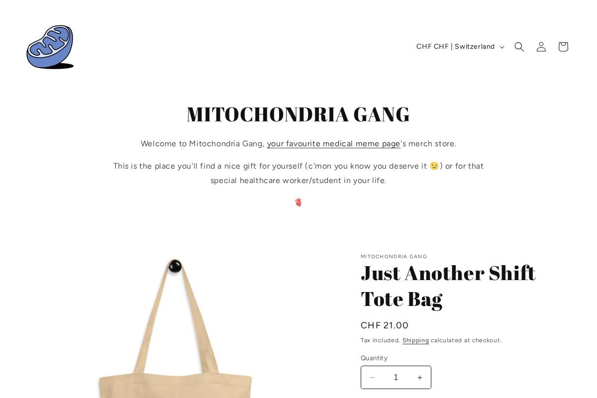 mitochondriagang.com homepage screenshot