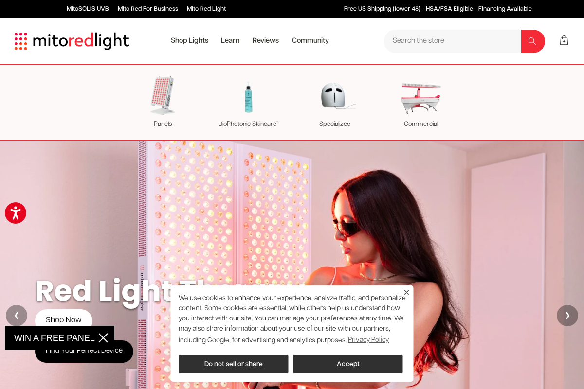 Mito Red Light (USA) homepage screenshot