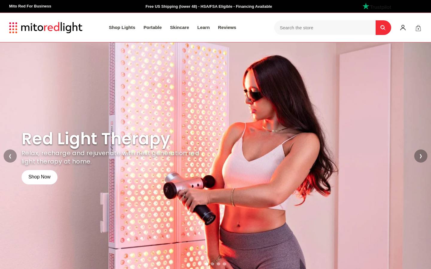 Mito Red Light (USA) homepage screenshot