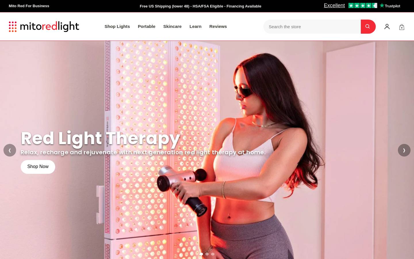 Mito Red Light (USA) homepage screenshot