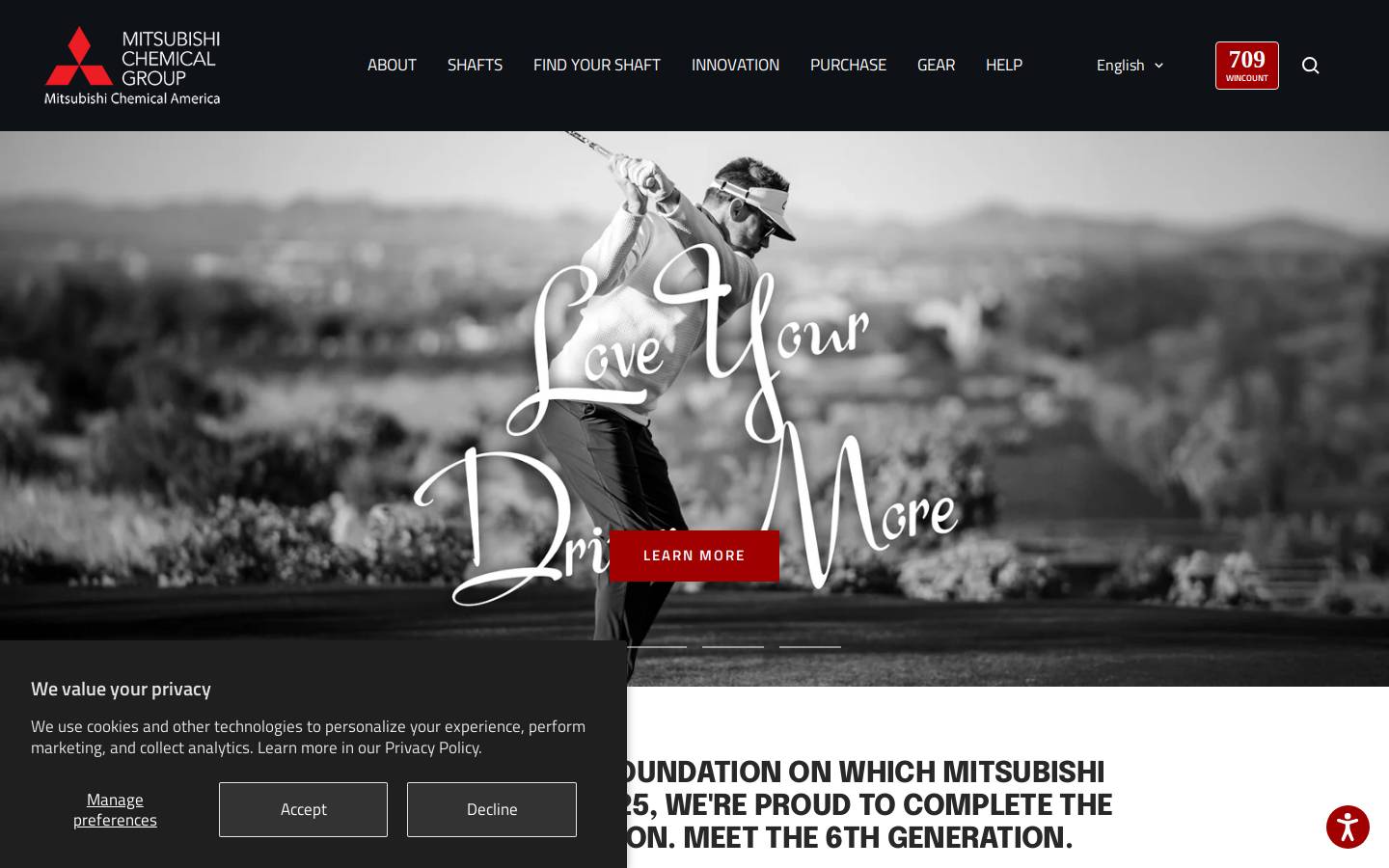 mitsubishigolf.com homepage screenshot