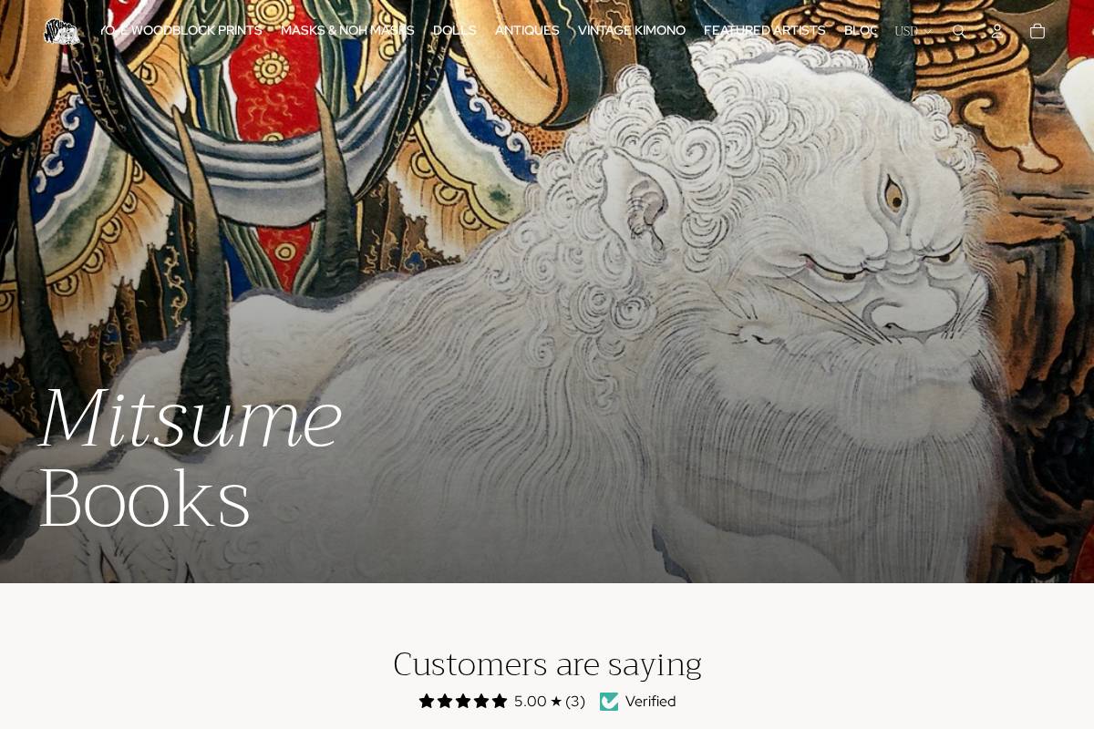 mitsumebooks.com homepage screenshot