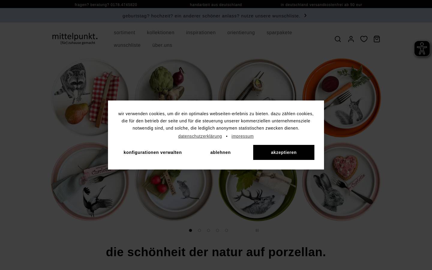 Mittelpunkt homepage screenshot