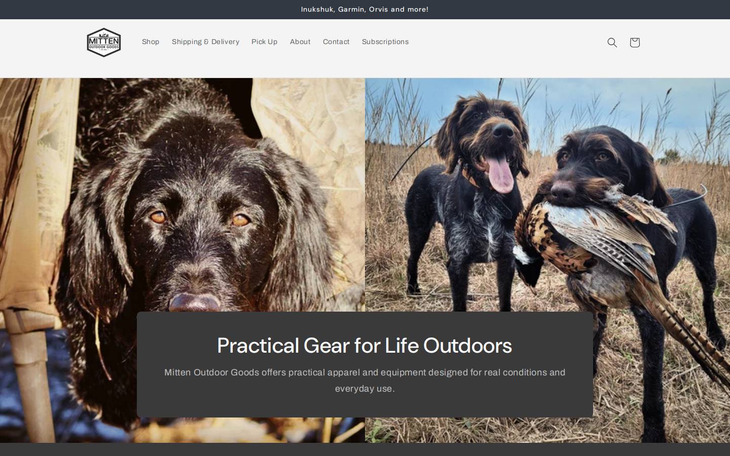 mittenkennels.com homepage screenshot
