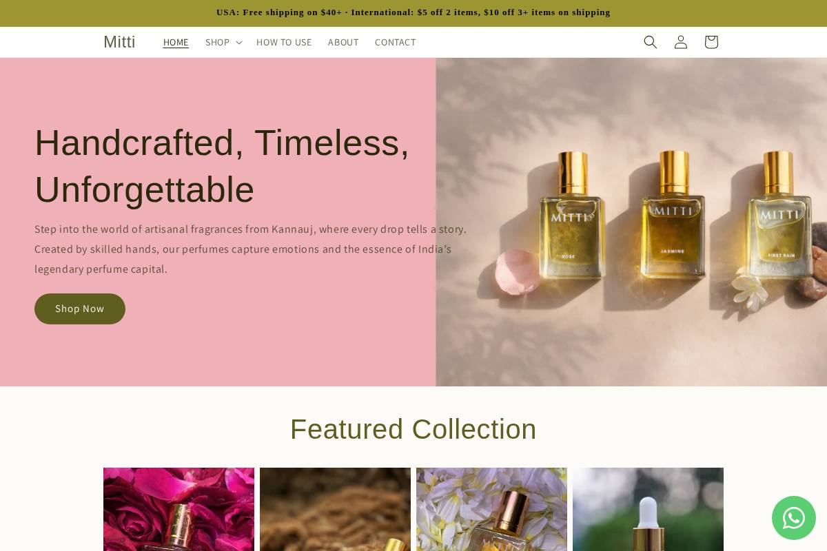 mitti.shop homepage screenshot