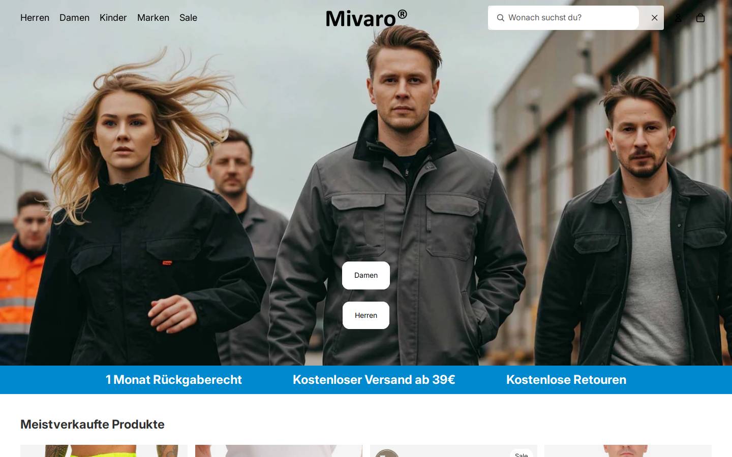 mivaro.eu homepage screenshot
