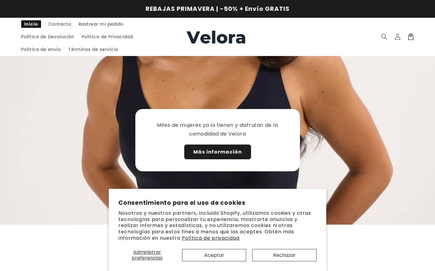 mivelora.com homepage screenshot