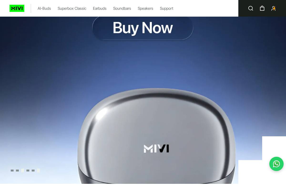 Mivi homepage screenshot