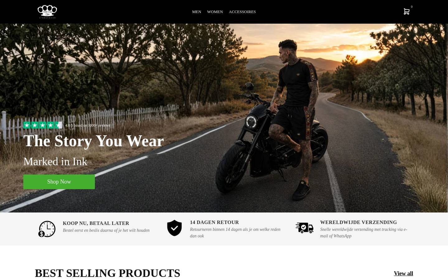 Mi Vida Loca Streetwear homepage screenshot