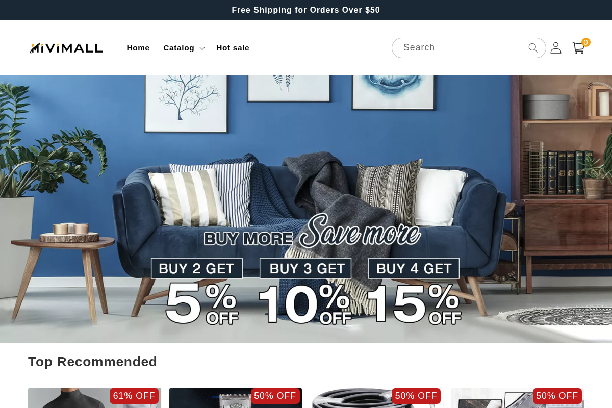 Mivimall homepage screenshot