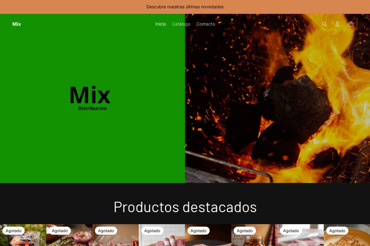 Mix homepage screenshot