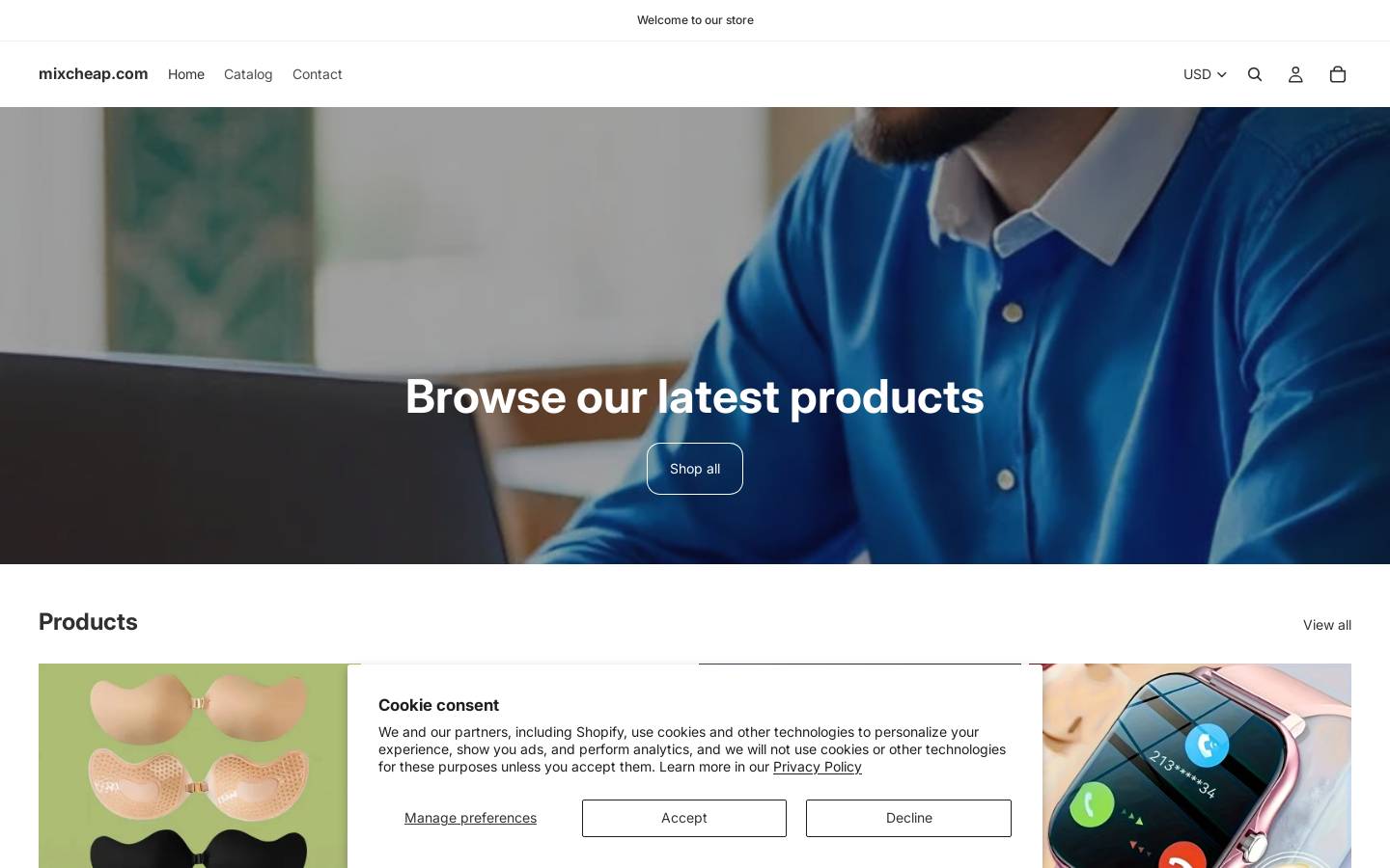 mixcheap.com homepage screenshot