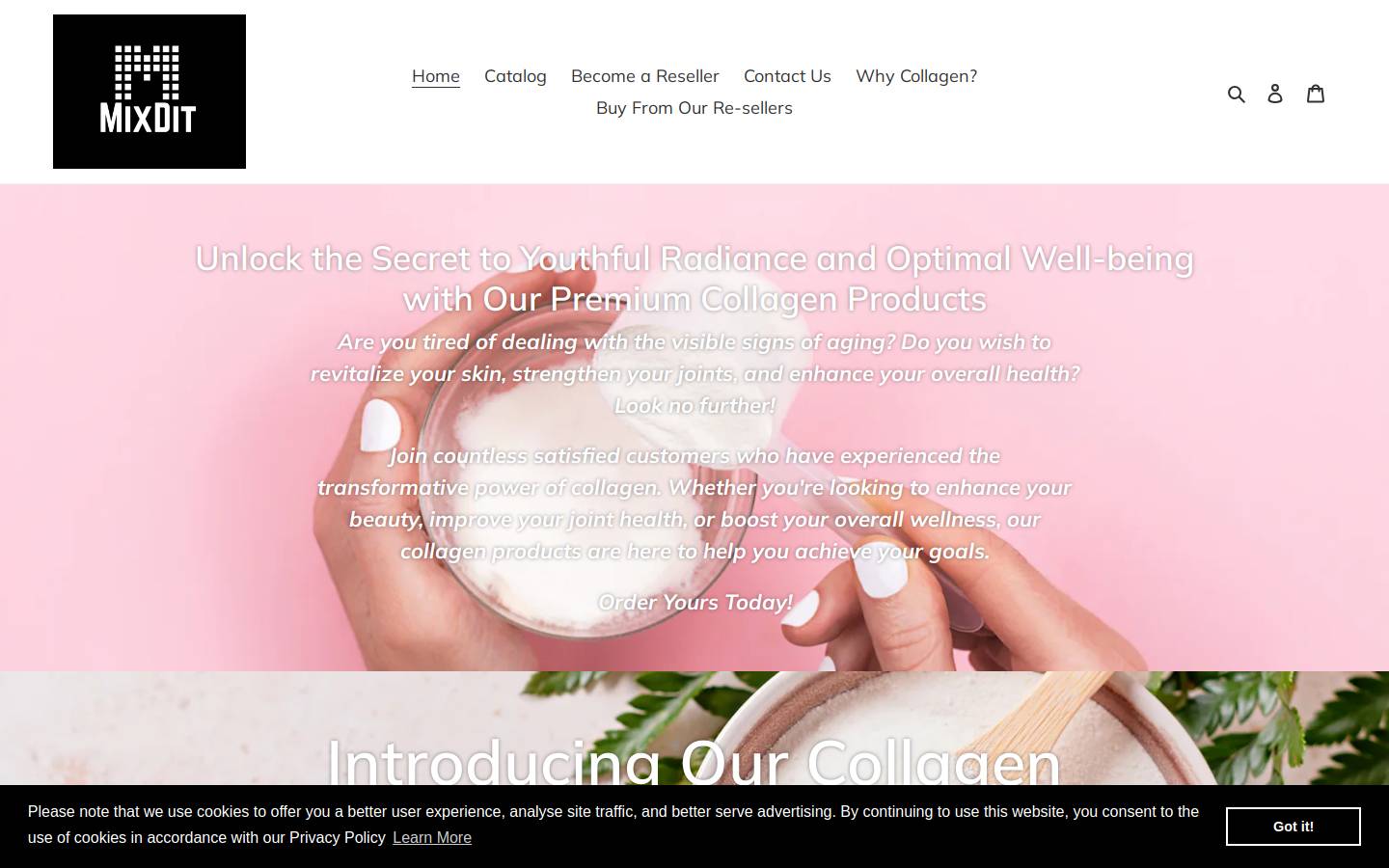 mixdit.co.za homepage screenshot