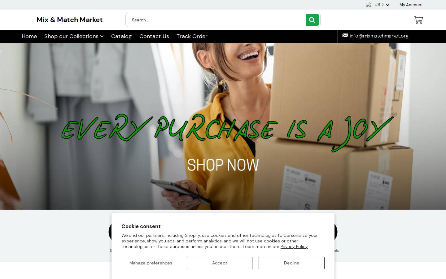 mixmatchmarket.org homepage screenshot