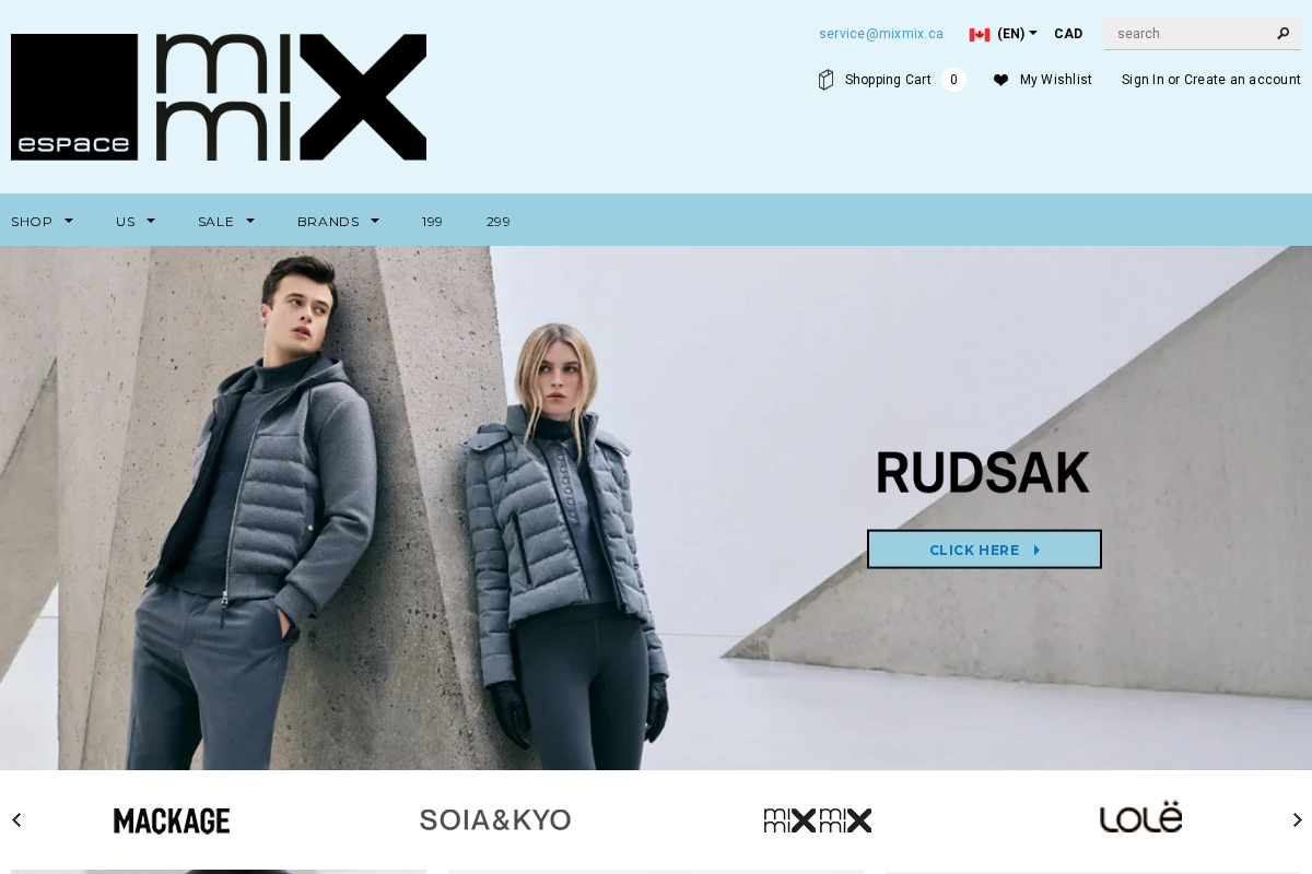espace miXmiX - mixmix.ca homepage screenshot