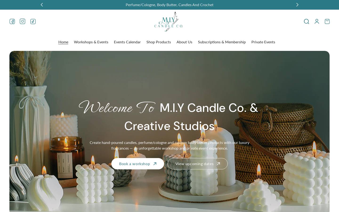 miycandleco.com homepage screenshot