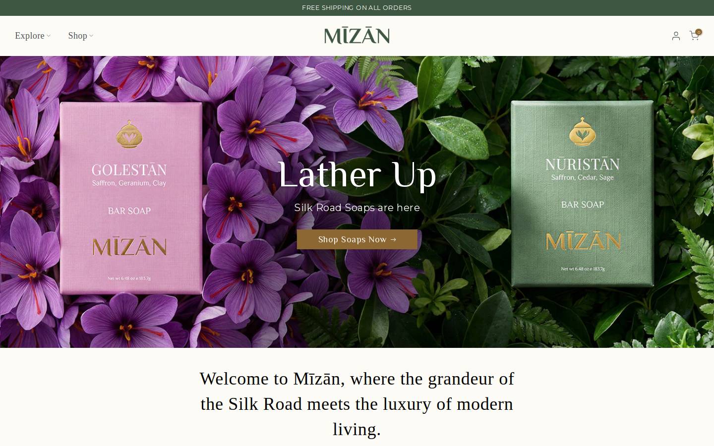 mizanfoods.com homepage screenshot