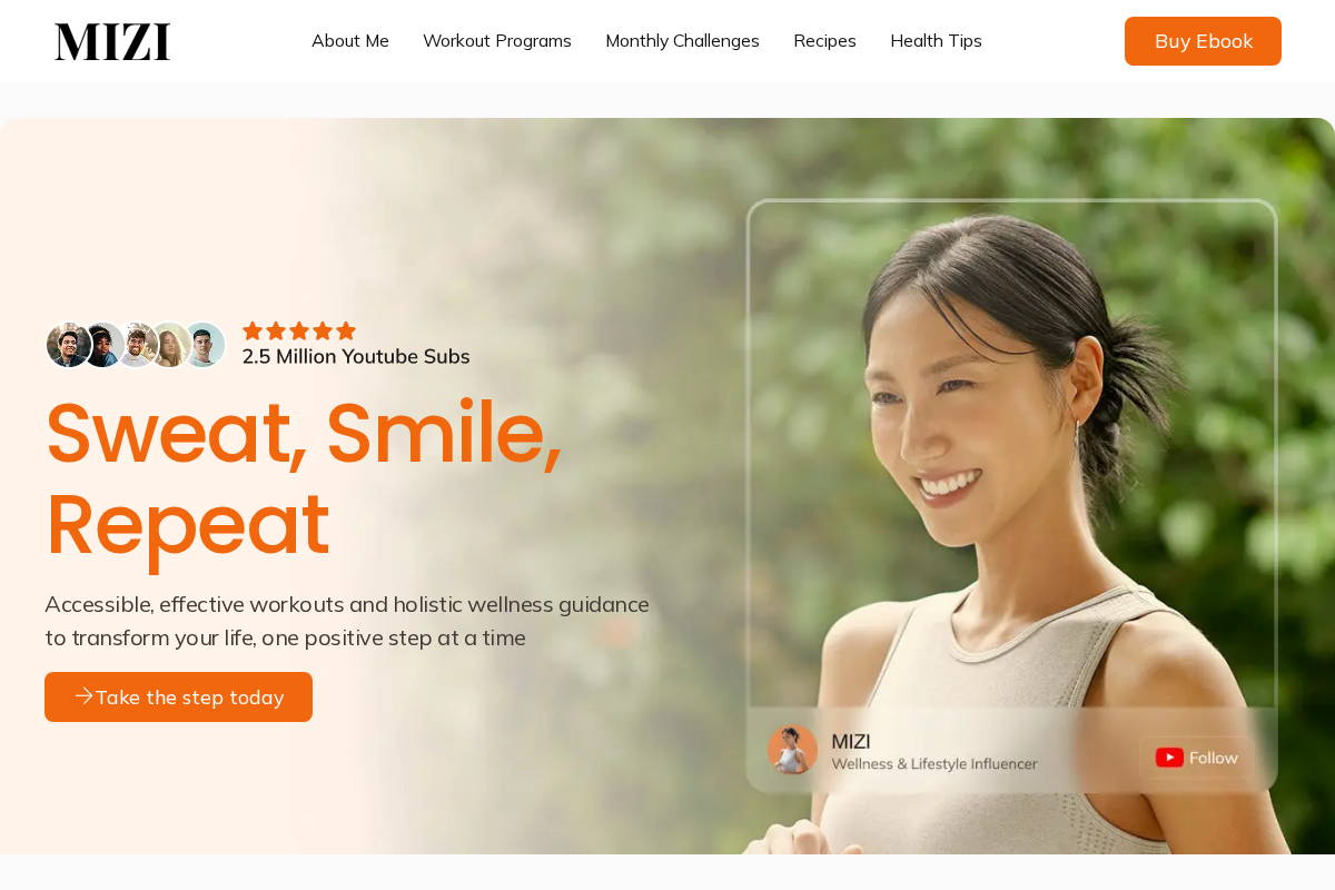 miziwellness.com homepage screenshot