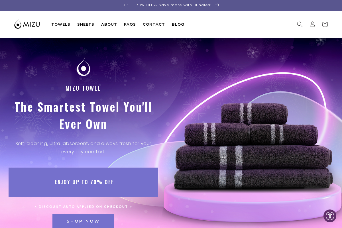 Mizu Home homepage screenshot