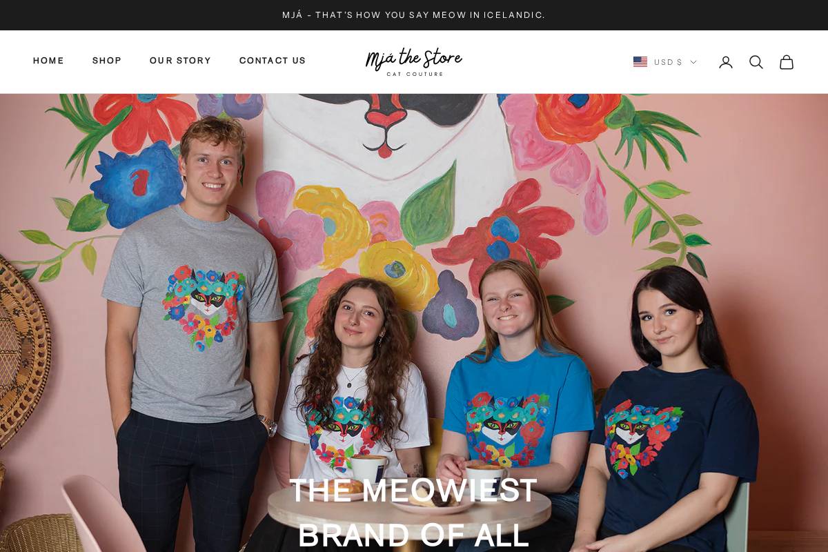 mjathestore.com homepage screenshot