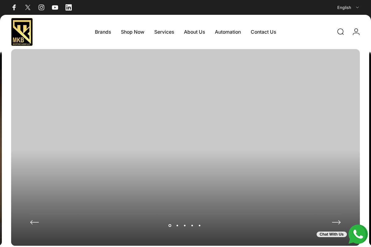 mkbbespokeaudio.com homepage screenshot